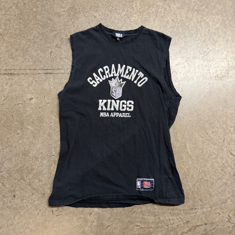 NBA Sacramento Kings‎ Sleeveless Mens XL Black Muscle Tee Basketball Graphic
